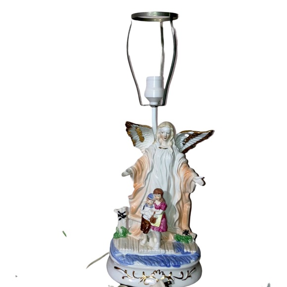 Art Lamp Lindberg Guardian Angel Lamp Rare Porcelain Bisque Super Rare Poshmark